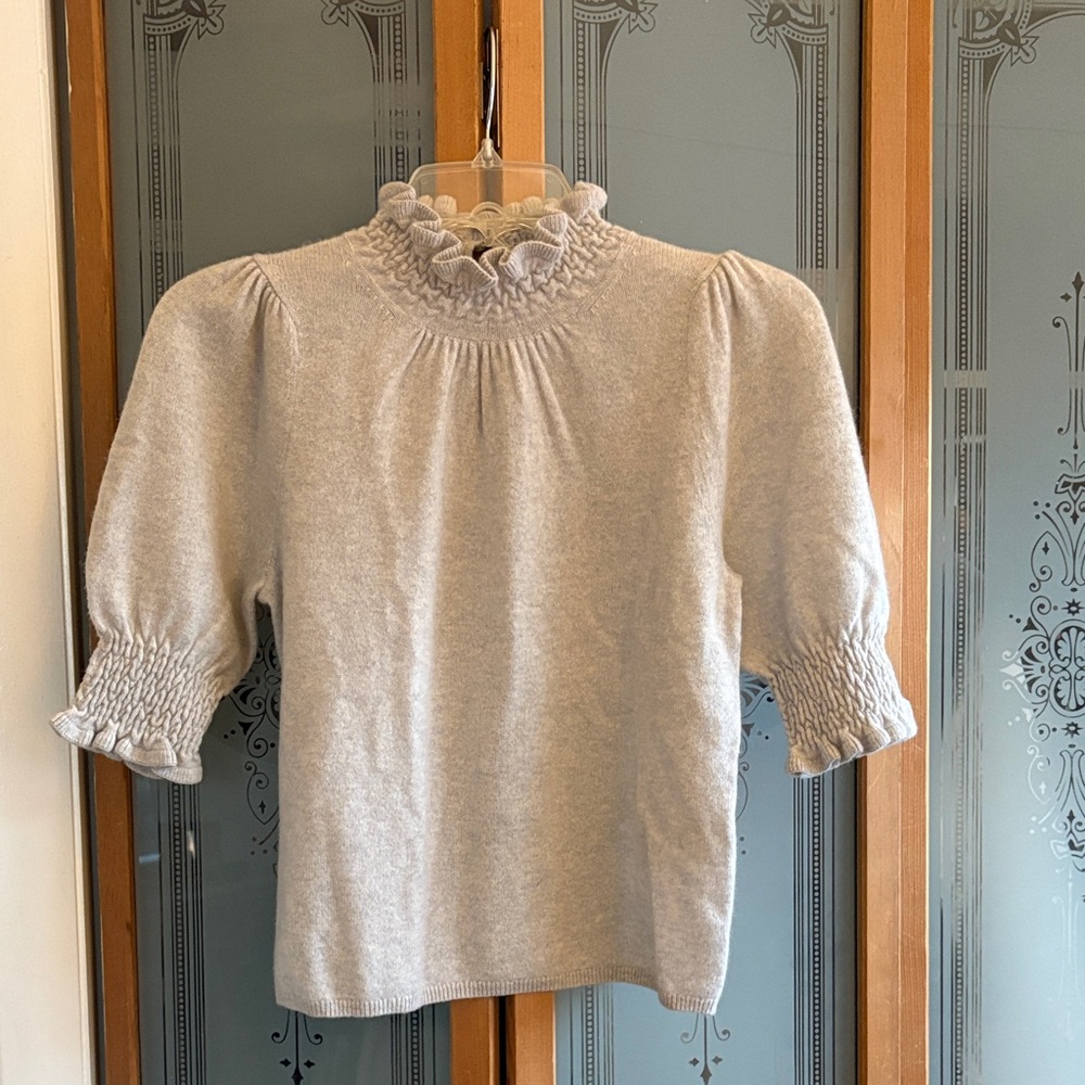 Anthropologie Heather Gray cashmere sweater